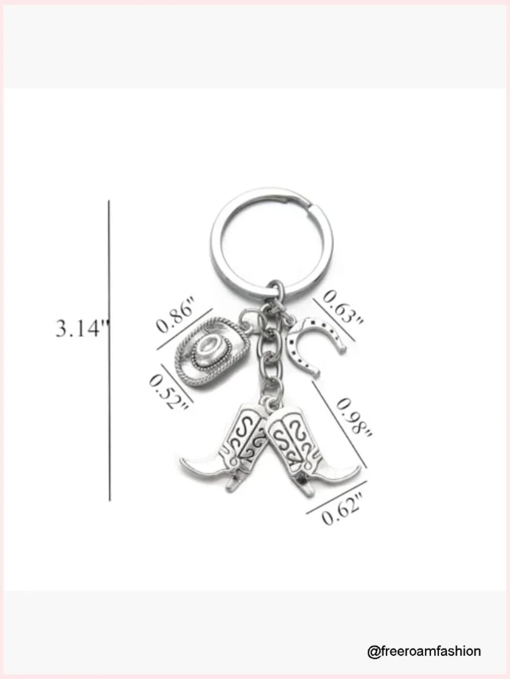 20 Pcs Western Cowgirl Horseshoe Keychain Set